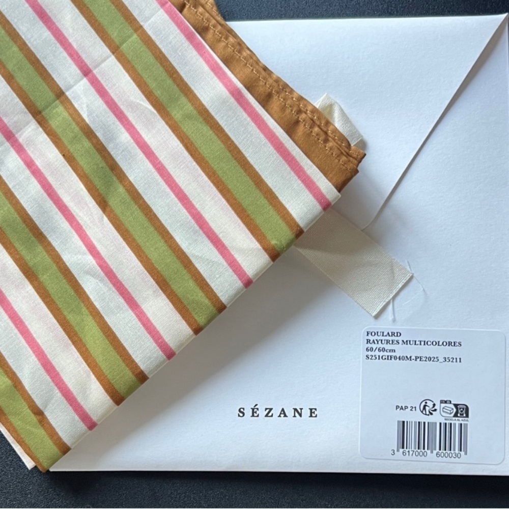 Sézane Le Foulard Striped Scarf - Picture 2 of 5